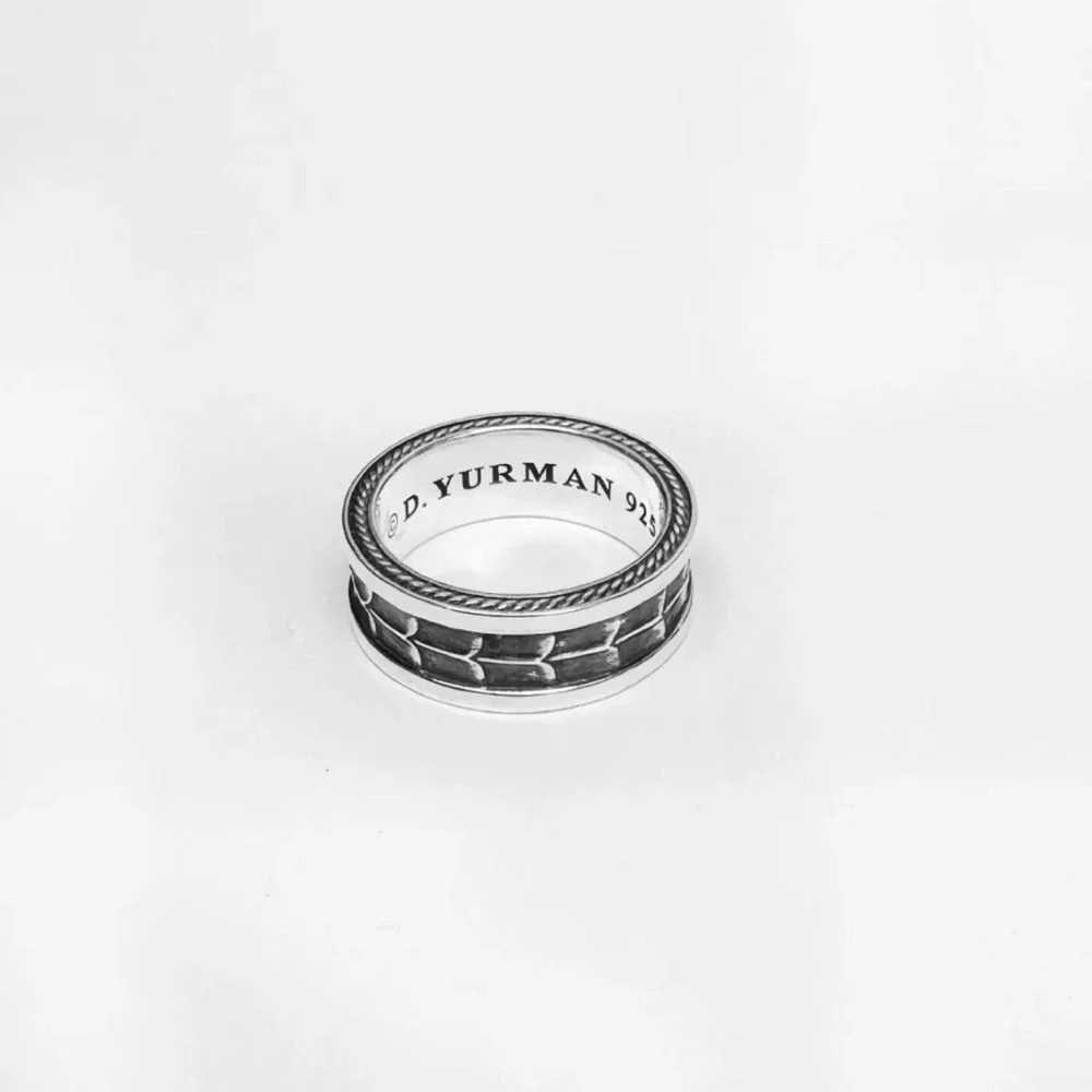 - ✨David Yurman Sterling Silver Men's Band | D.Y. Armory Collection | SZ10…